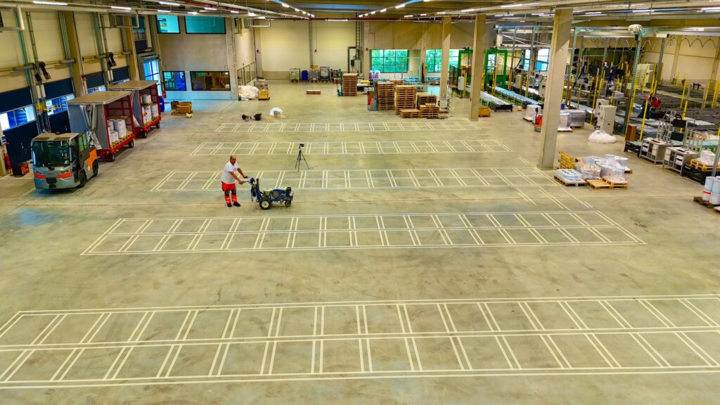 Professionelle Palettenstellplatzmarkierung in Bremen